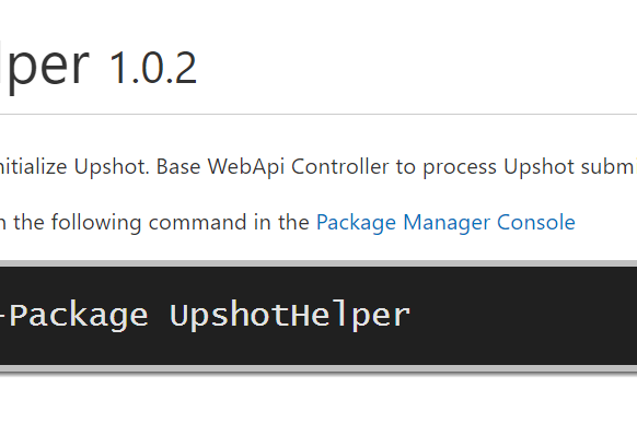NuGet Gallery - UpshotHelper